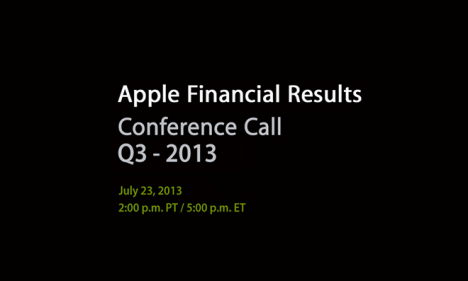 Apple Conference Call Q3 Juli 2013