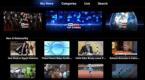 Apple TV Sky news