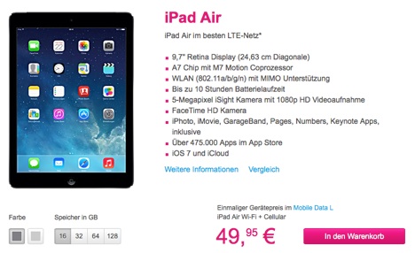 iPad Air von Apple jetzt mit Vertrag online bestellen | Telekom-1