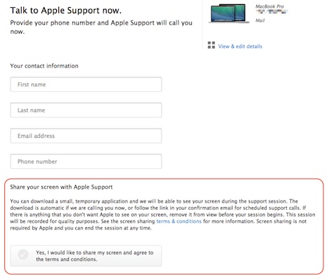 Apple Ermoglicht Erleichtertes Screensharing Mit Applecare Support