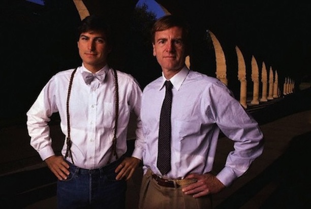 1984: Steve Jobs (links) and John Sculley (rechts) 