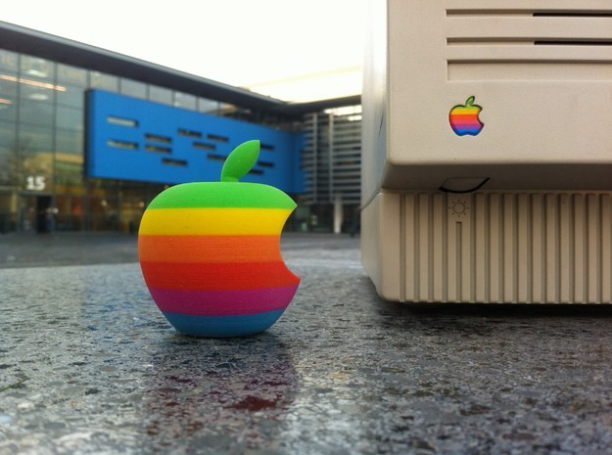 Retro Apple Logo in 3D von arguncencen auf Shapeways