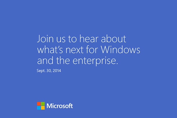 Windows 9 Event - Einladung