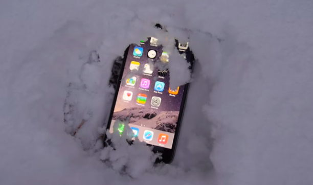 iphone experiment mit schnee