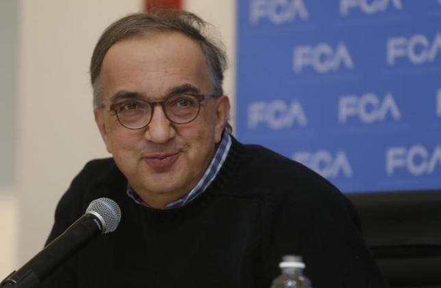 Sergio Marchionne, CEO of Fiat Chrysler, speaks at the North American International Auto Show in Detroit, Michigan January 11, 2016.  REUTERS/Rebecca Cook