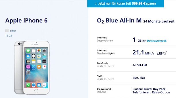o2 all-in m iphone 6