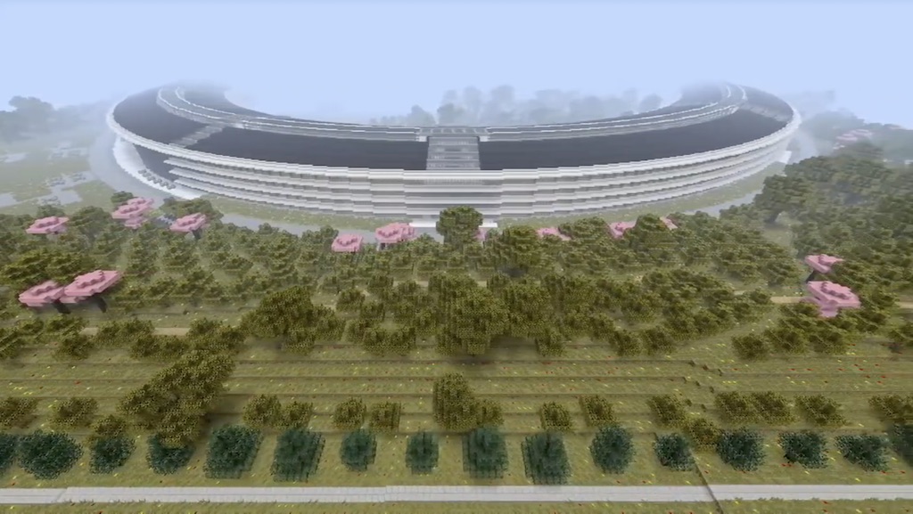 Apple Park in der Minecraft Edition – über 1 Million Steine wurden