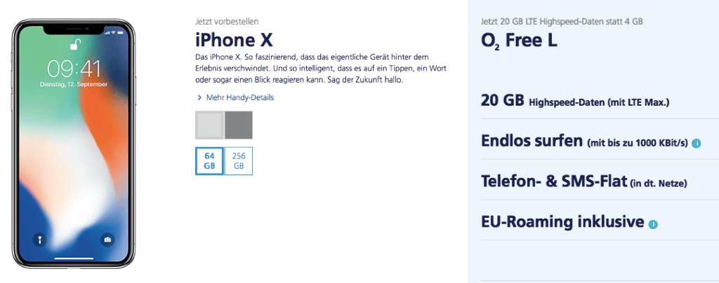 Iphone X Und O2 Free 10 Euro Mehr Bezahlen Und 10gb Mehr Erhalten