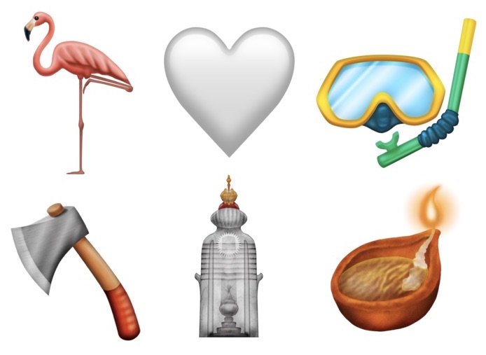 19er Emoji Kandidaten Flamingo Weisses Herz Axt Tempel Tauchermaske Und Mehr Macerkopf