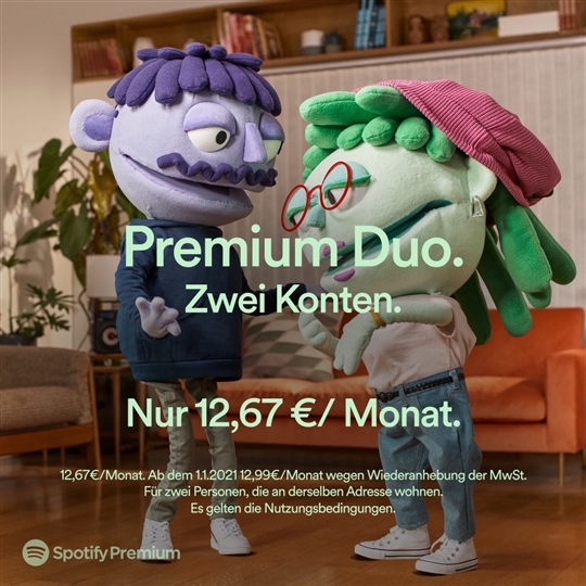 Partner-Abo neues Premium Euro monatlich 12,67 Spotify Duo: für Macerkopf ›